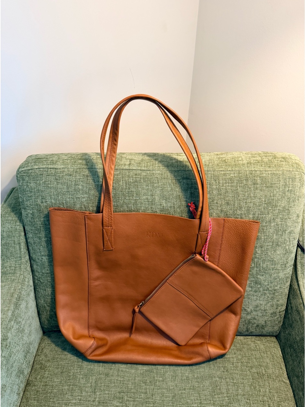 J. Crew Leather Tote, with Attached Wallet